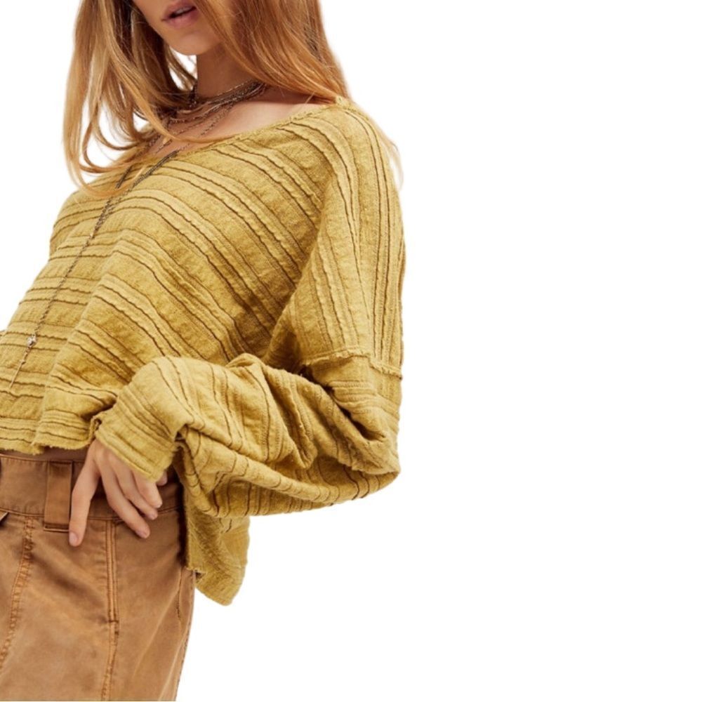 We the Free Calissa Hacci Top in Golden Palm